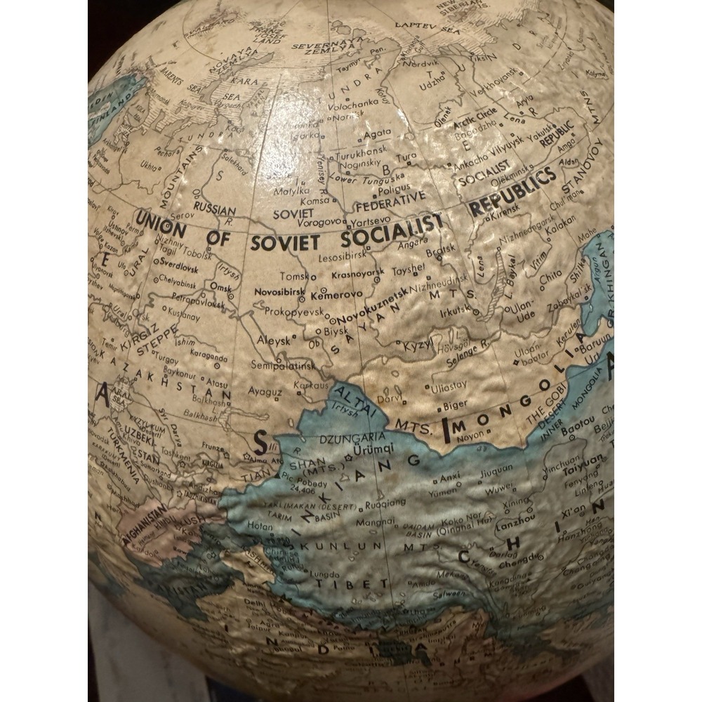 VTG 1990-91 Replogle 12" World‎ Nation Globe Raised Relief Unified Germany USSR - Picture 2 of 11